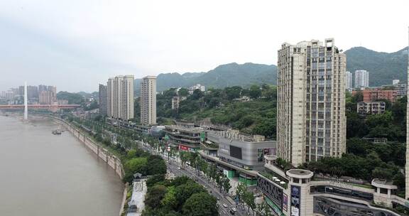 重庆航拍南岸南滨路重庆风景重庆标志性建筑
