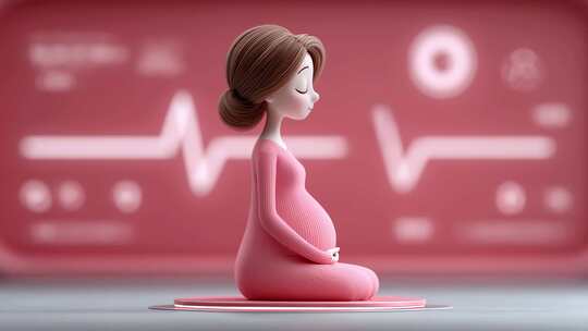 孕妇冥想放松身心迎接新生命