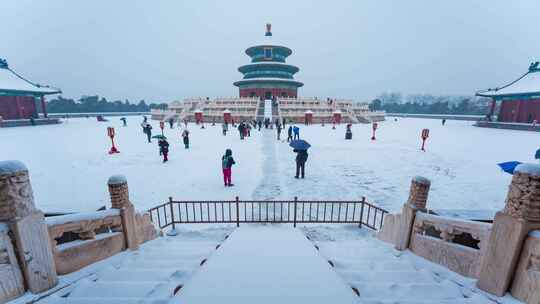 北京天坛雪景