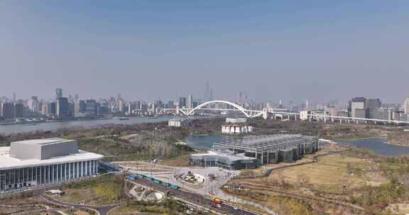 上海卢浦大桥航拍空镜