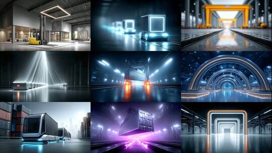 未来工厂智能制造高效生产自动化科技感十足高清在线视频素材下载