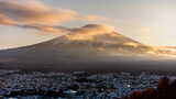 美丽的富士山富士山延时风光日本旅游人文地高清在线视频素材下载