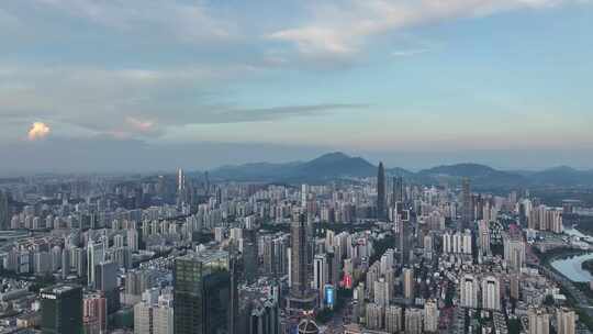 4K深圳华强北建筑群航拍视频素材模板下载