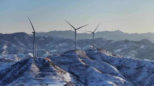 河南豫西丘陵山区雪后航拍