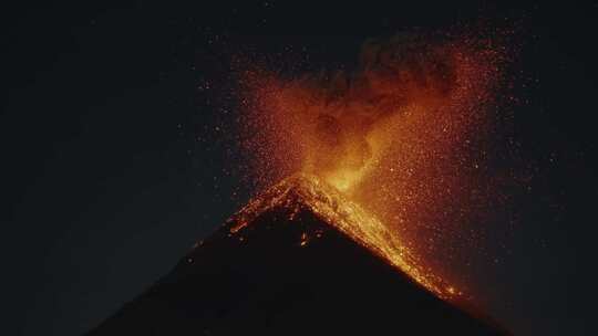 火山，喷发，熔岩，峰