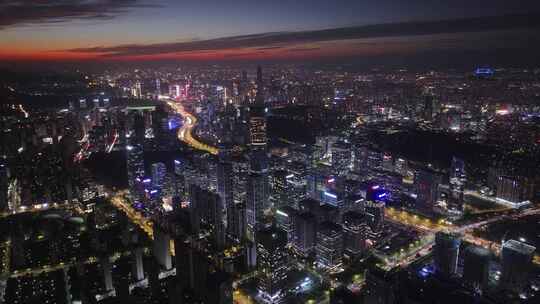 济南CBD汉峪金谷城市夜景