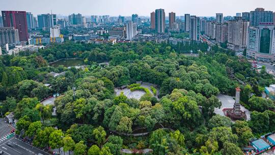 成都人民公园_辛亥秋保路死事纪念碑延时视频素材模板下载