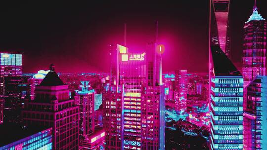 上海赛博朋克夜景