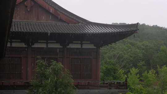 雨天屋檐下雨雨水惊蛰禅意古风清明大暑