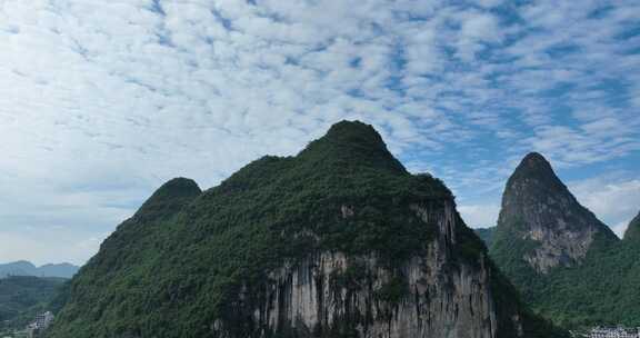 广西桂林阳朔绿水青山航拍