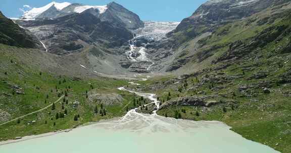 瑞士，特特曼湖，冰川水，瑞士阿尔卑斯山