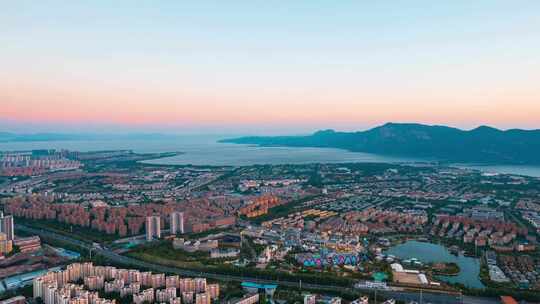 昆明公园1903夜景4k航拍延时