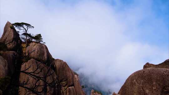 安徽黄山风景区云海延时风景视频素材