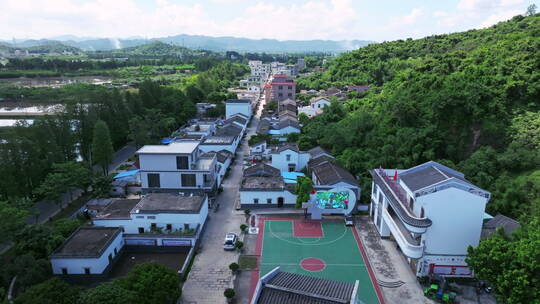 乡村振兴宣传空镜稻田村居旅游产业