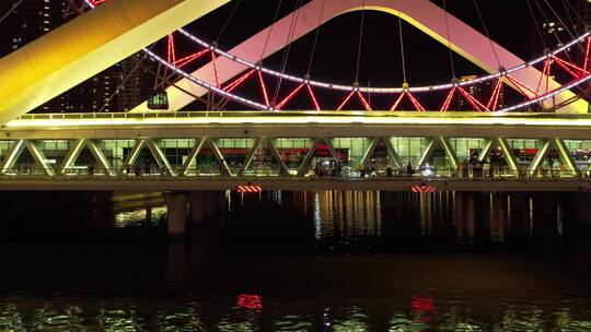 天津航拍素材 天津之眼夜景视频素材模板下载