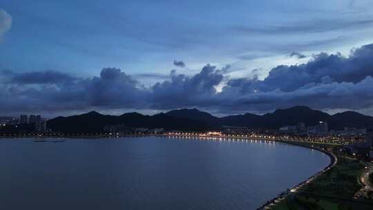 珠海格力海岸沿海夜景