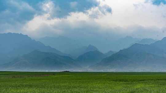 秦岭山脉云海云雾飘动视频素材模板下载