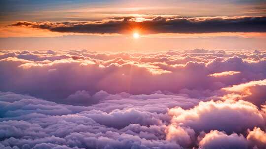 高空云海日出景观