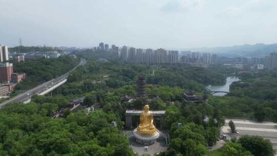 航拍重庆华岩旅游风景区