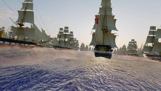 4K帆船扬帆远航未来商业成功发展航海梦想