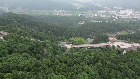 航拍江西九江庐山5A景区东林大佛