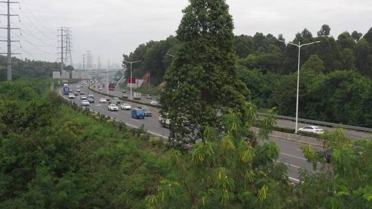 航拍深圳道路交通