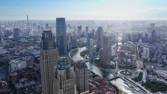 天津城市航拍视频素材模板下载