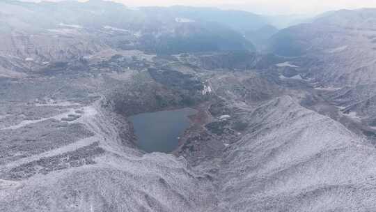 四川大瓦山雪景航拍