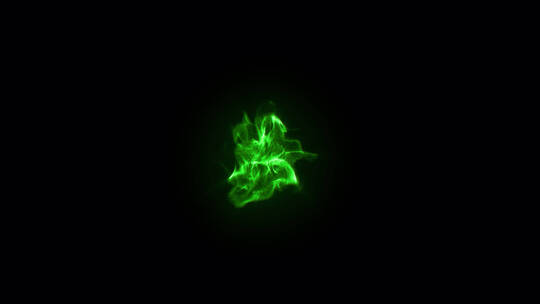4k魔幻绿色神秘火焰旋转缭绕素材 (2)