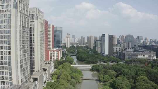 「有版权」航拍昆山花桥城市建筑4K-6