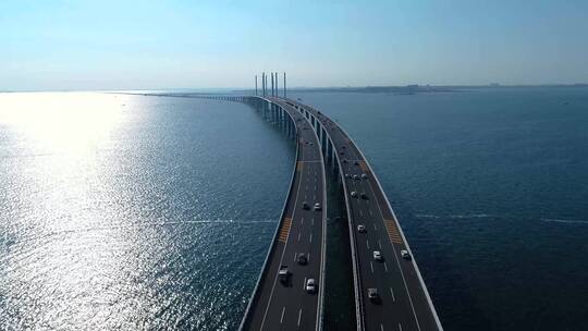 青岛跨海大桥视频素材模板下载