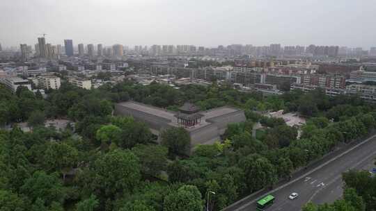 河北邢台邢台历史文化公园航拍视频素材模板下载