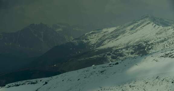 加拿大，山，雪，碧玉