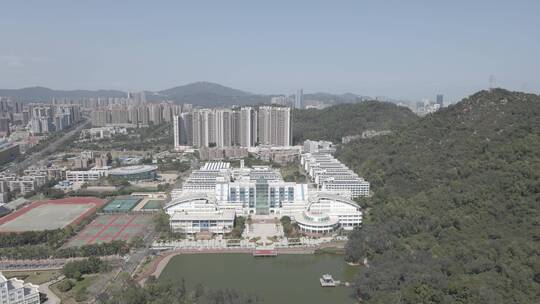 珠海市区香洲区全景4K航拍原素材11