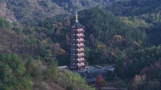 新昌大佛寺栖光净寺航拍