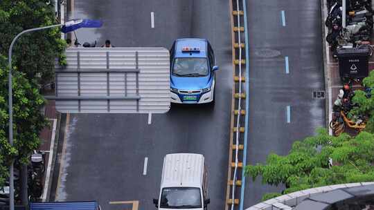 深圳新能源出租车多角度实拍镜头视频素材模板下载
