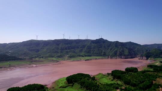 河南济源黄河三峡夏日航拍4k