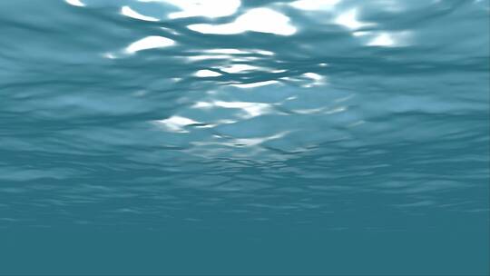 水底透过光线蓝色水面