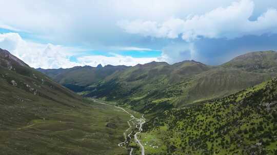 航拍格木村（巴塘）风景