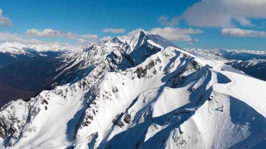 壮观的北极雪山、鸟瞰北极雪山