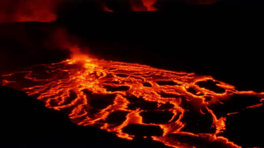 火山岩浆流动