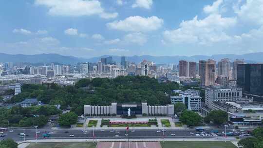 福州五一广场航拍于山风景区于山堂城市风景