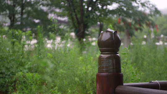 雨天屋檐下雨雨水惊蛰禅意古风清明大暑