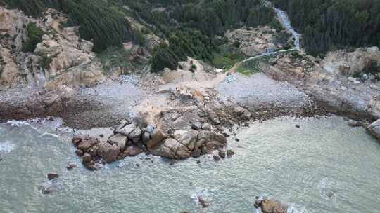 航拍福建莆田秀屿区莆禧古城