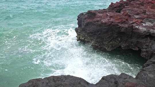 广西北海涠洲岛大海南岸鳄鱼山火山口旅游