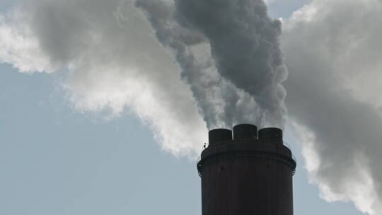 烟囱 冒烟 空气污染 大气污染工业污染 污染视频素材模板下载