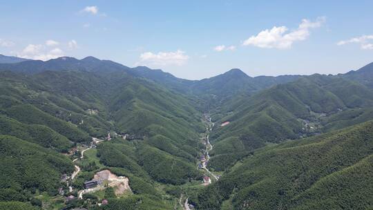 航拍祖国大好河山南岳衡山竹林