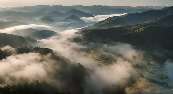 唯美风光日出日落云海风景唯美开场航拍中国