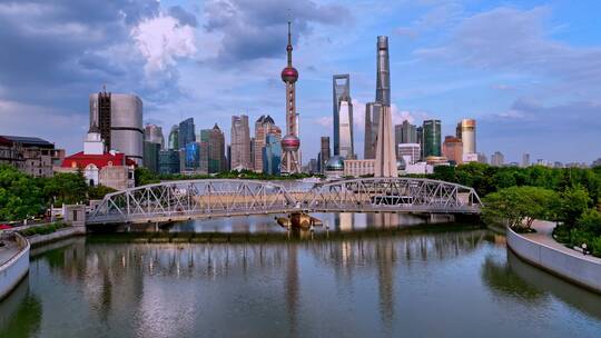 上海外白渡桥航拍