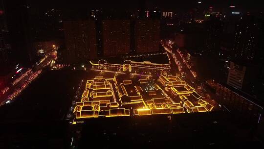 沈阳 故宫 夜晚 夜景 夜市 商业街